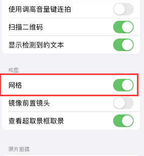 山东苹果手机维修网点分享iPhone如何开启九宫格构图功能