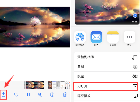 山东苹果14维修店分享iPhone14相册视频如何循环播放 